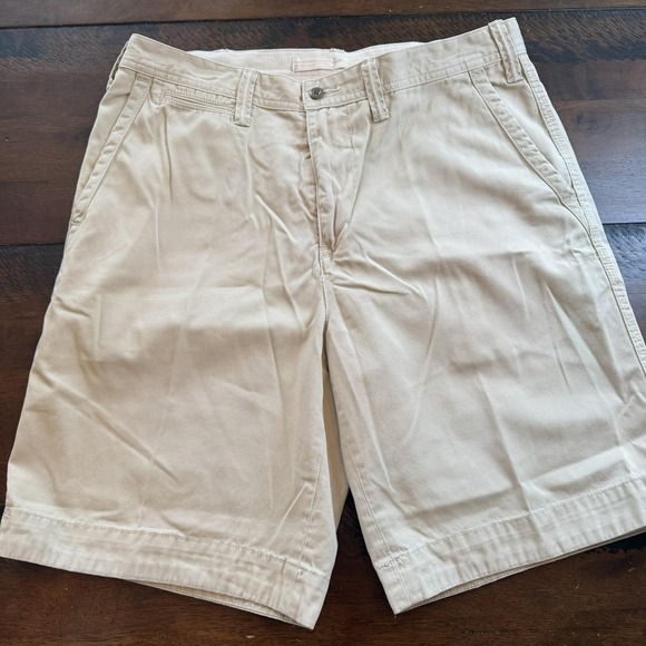 Polo Ralph Lauren Shorts Mens 33 Beige Relaxed Fit Chino Flat Front 9.5 inch - Picture 3 of 9